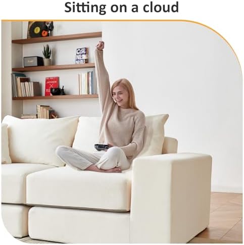 Modular Sectional Sofa - Cozy Sleeper Couch for Customizable Living Spaces - Non-Slip Base & Deep Seat - Modern L-Shape